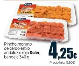 Unide Supermercados Roler - pincho moruno de cerdo estilo andaluz o rojo bandeja oferta