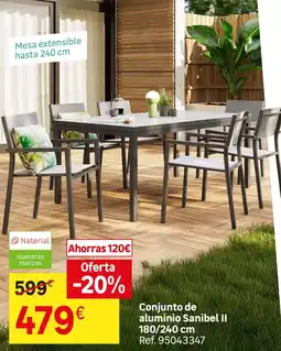Leroy Merlin Conjunto de aluminio sanibel ii oferta