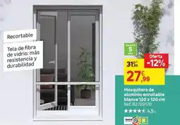 Leroy Merlin Mosquitera de aluminio encratable blanca oferta