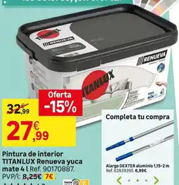 Leroy Merlin Titanlux - pintura de interior renueva yuca mate oferta