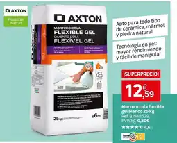 Leroy Merlin Axton - mortero cola flexible gel blanco oferta