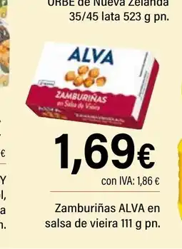 Cash Ifa ALVA Zamburiñas en salsa de vieira oferta