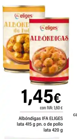 Cash Ifa IFA ELIGES Albóndigas lata oferta
