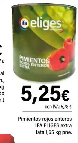 Cash Ifa IFA ELIGES Pimientos rojos enteros extra oferta