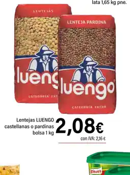 Cash Ifa LUENGO Lentejas castellanas o pardinas bolsa oferta