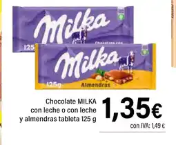 Cash Ifa MILKA Chocolate con leche o con leche y almendras tableta oferta