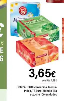 Cash Ifa POMPADOUR Manzanilla, Menta- Poleo, Té Euro-Blend o Tila estuche 100 unidades oferta