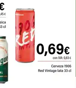 Cash Ifa Cerveza 1906 Red Vintage lata oferta