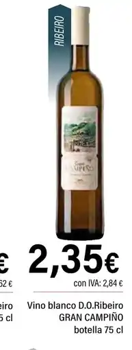 Cash Ifa GRAN CAMPIÑO Vino blanco D.O.Ribeiro oferta