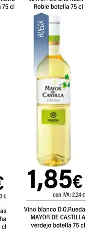 Cash Ifa MAYOR DE CASTILLA Vino blanco D.O.Rueda verdejo botella oferta