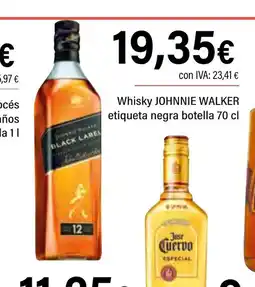 Cash Ifa JOHNNIE WALKER Whisky etiqueta negra botella oferta
