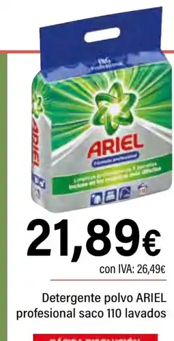 Cash Ifa ARIEL Detergente polvo profesional saco 110 lavados oferta