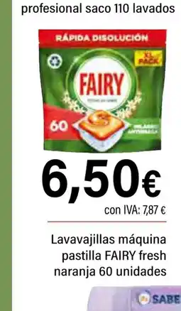 Cash Ifa FAIRY Lavavajillas máquina pastilla fresh naranja 60 unidades oferta