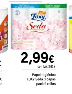 Cash Ifa FOXY Papel higiénico Seda 3 capas oferta