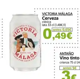 Hiper Usera VICTORIA MÁLAGA Cerveza oferta