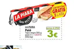 Hiper Usera LA PIARA Paté oferta