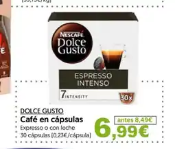 Hiper Usera DOLCE GUSTO Café en cápsulas oferta