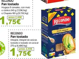 Hiper Usera RECONDO : Pan tostado oferta