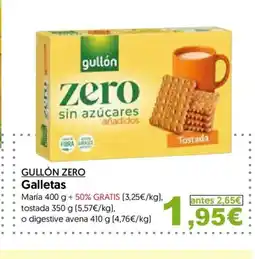 Hiper Usera GULLÓN ZERO Galletas oferta