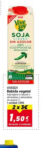 Hiper Usera VIVESOY Bebida vegetal oferta