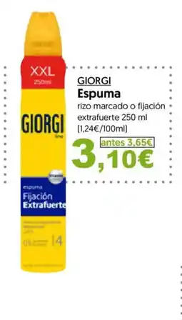 Hiper Usera GIORGI Espuma oferta