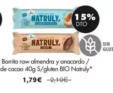 NaturaSí Natruly - barrita raw almendra y anacardo / de cacao s/ gluten bio oferta
