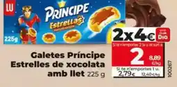 Dia Lu - galletas príncipe estrellas de chocolate con leche oferta