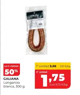 Alimerka GALIANA Longaniza blanca oferta