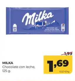 Alimerka MILKA Chocolate con leche oferta
