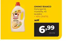 Alimerka OMINO BIANCO Detergente marsella, 45 lavados oferta