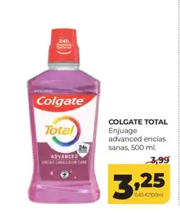 Alimerka COLGATE TOTAL Enjuage advanced encías sanas oferta