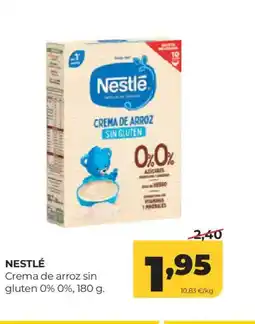 Alimerka NESTLÉ Crema de arroz sin gluten 0% 0% oferta