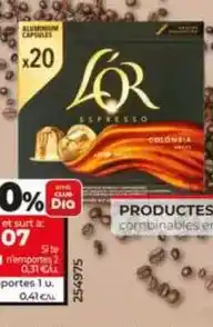 Dia L'or - café en cápsulas colombia oferta
