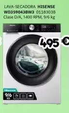 Hisense - lava-secadora wd3s9043bw3