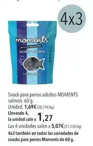 Moments - snack para perros adultos salmón