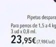 El Corte Inglés Pipetas desparra oferta