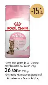 El Corte Inglés Royal canin - pienso para gatitos de 6 a 12 meses esterilizados oferta
