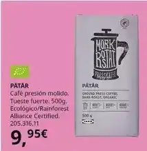 IKEA Organic - café presion molido. tueste fuerte oferta