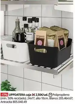IKEA Organic - uppdatera caja oferta