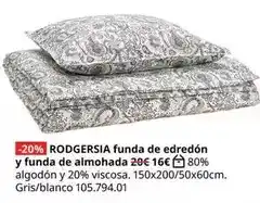 IKEA Roggersia funda de edredón y funda de almohada oferta