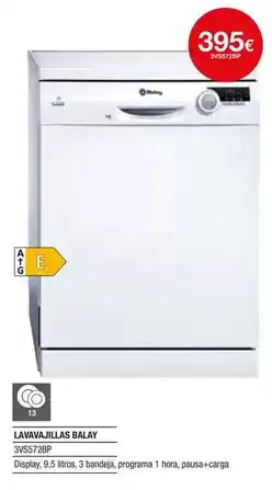 Milar Balay - lavavajillas 3vs572bp oferta