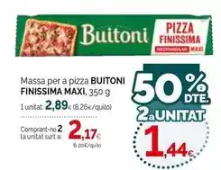 Condis Buitoni - massa per pizza finissima maxi oferta