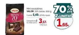 Condis Valor - mini xocolatines 70% cacau oferta