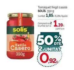 Condis Solís - tomàquet fregit casola oferta