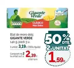 Condis Gigante verde - blat de moro dolc oferta