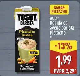 ALDI Yosoy - bebida de avena barista pistacho oferta