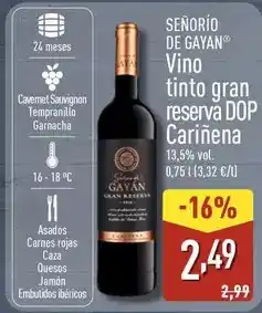 ALDI Señorío de guadianeja - vino tinto gran reserva dop carinena oferta