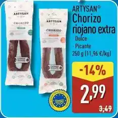 ALDI Artysán - chorizo riojano extra oferta