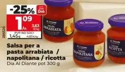 Dia Dia al diante - salsa para pasta arrabiata/napolitana/ricotta oferta