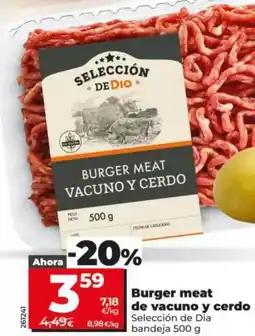 Dia Seleccion de dia - burger meat de vacuno y cerdo oferta